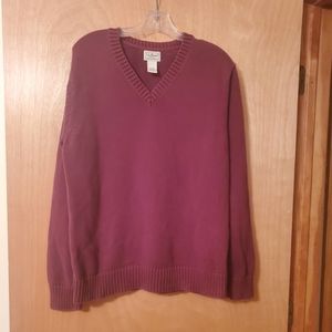 L.L.Bean burgundy sweater. Large. Like new.